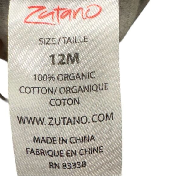 Zutano Baby Girls Cotton Gray Purple Flower Pattern Gripper Booties. 12 Months. - Picture 4 of 6